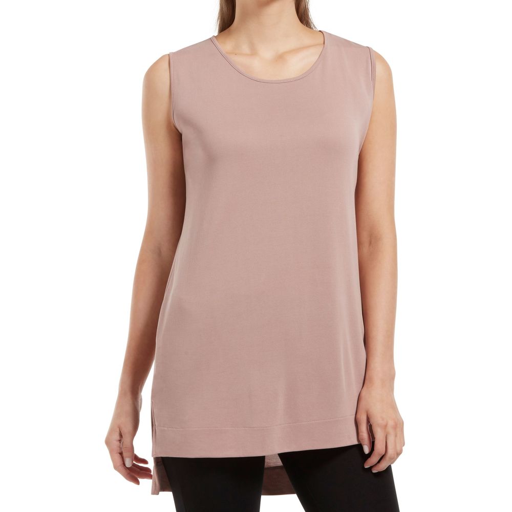Hue Women's Hi-Low Hem Sleeveless Tunic Titanium